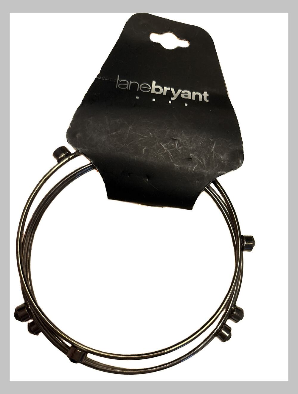 Lane Bryant Black Multi Strand Bracelet Faceted Beads Statement Jewelry